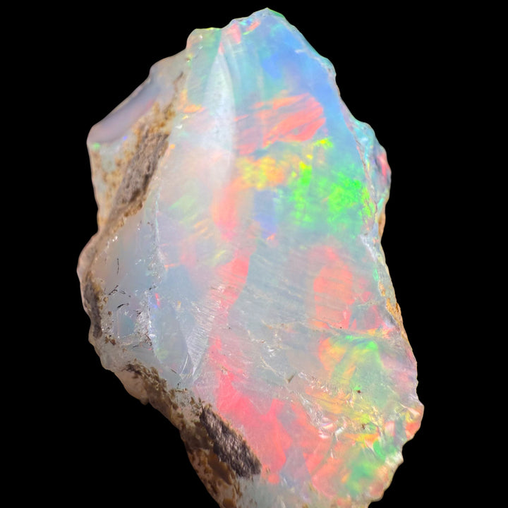 7.94 Gram AAA Quality Natural Ethiopian Welo Rough Opal Featuring Dominant Fiery Red, Neon Green & Golden Yellow Play-of-Color | One-of-a-Kind
