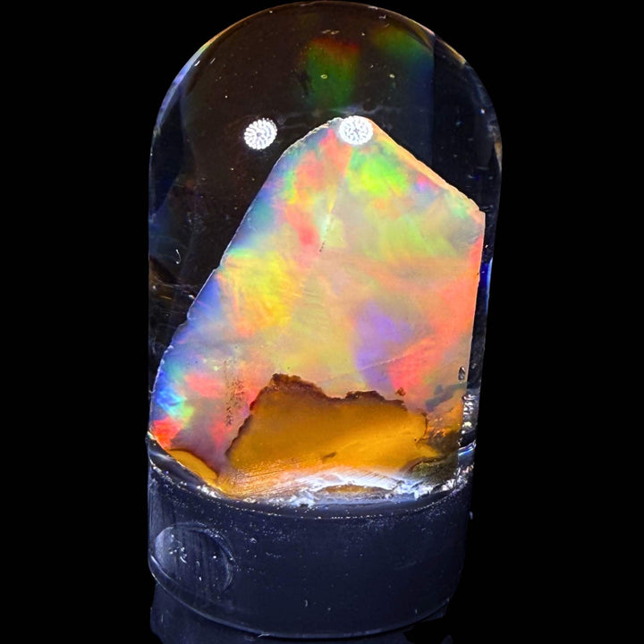 9.73 Gram Natural Ethiopian Welo Crystal Water Opal Specimen – Intense Rainbow Fire & Pastel Aurora Flash – Freeform Display Crystal – Collector Grade