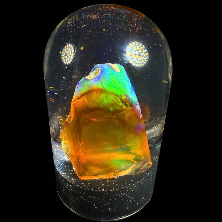 7.66 Gram Natural Ethiopian Welo Crystal Water Opal Specimen – Electric Blue-Violet Fire, Neon Green Flash & Golden Honey Glow – Premium Freeform Crystal