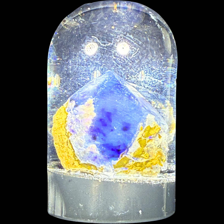 5.38 Gram Natural Ethiopian Welo Crystal Water Opal Specimen – Dominant Violet Blue Glow & Soft Neon Fire – Freeform Lavender Crystal Opal – Collector Display Grade