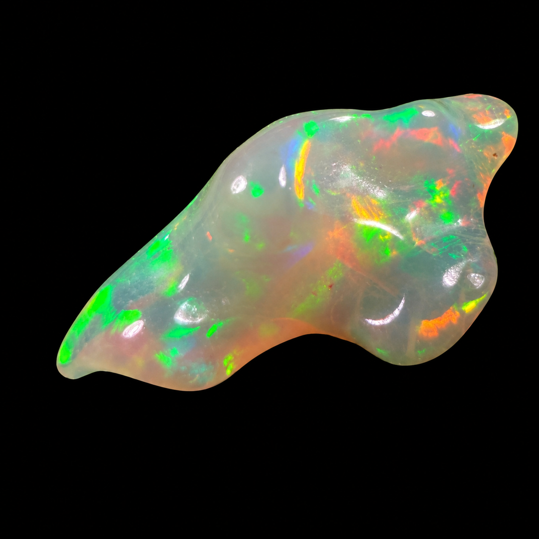 9.55 Ct AAA Quality Natural Ethiopian Welo Opal Nugget Parcel – Neon Green, Fiery Orange & Cherry Red Fire – Ribbon Rolling Flash Pattern – AAA Collector Grade