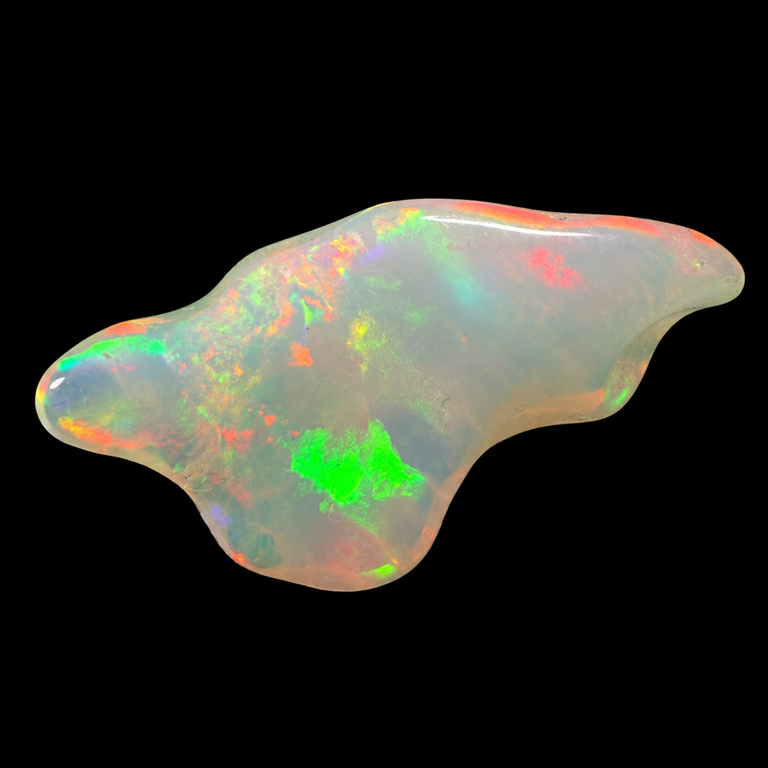 9.55 Ct AAA Quality Natural Ethiopian Welo Opal Nugget Parcel – Neon Green, Fiery Orange & Cherry Red Fire – Ribbon Rolling Flash Pattern – AAA Collector Grade